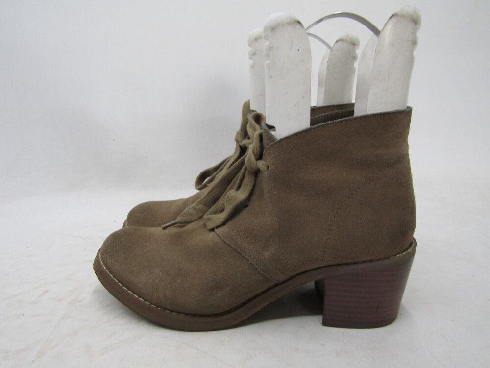 Sbicca Womens Size 8.5 M Brown Suede Lace Up Ankle Fashion Boots Booties